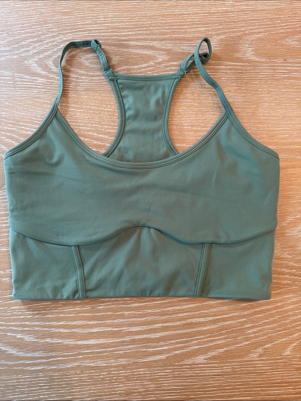 Racerback Bralette in Olive Green — Light Support